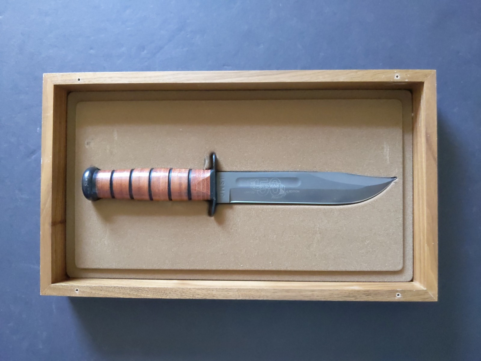 USMC KA-BAR 1217 World War II 50 Fiftieth Anniversary Edition Fighting Knife USA