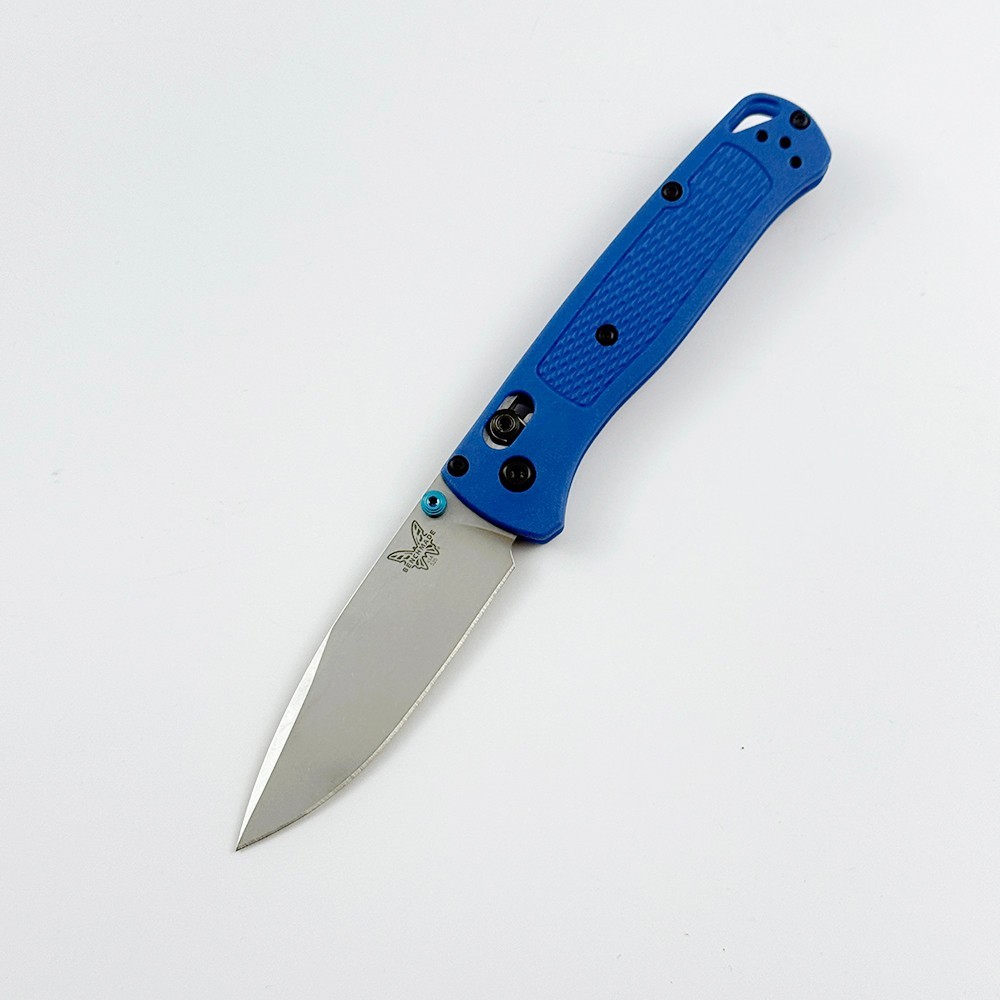 Benchmade Knives Bugout 535 CPM-S30V Steel Blue Grivory Handle Folding Knife
