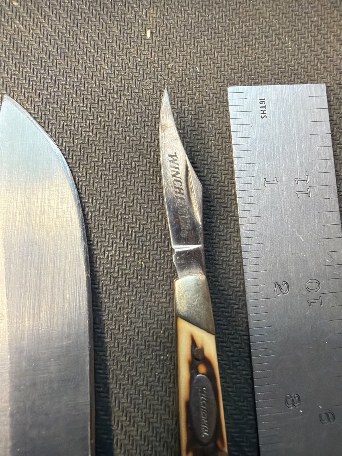 2 Winchester knives, 2003 Double Blade Stainless, & 3.5” Fixed Made in China