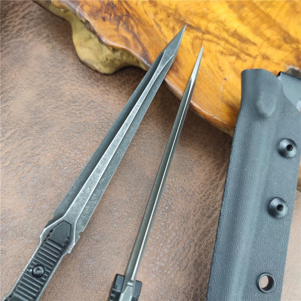 Outdoor Tactical Fixed Blade Knife With Kydex Sheath, 440C Stainless Steel Ae…