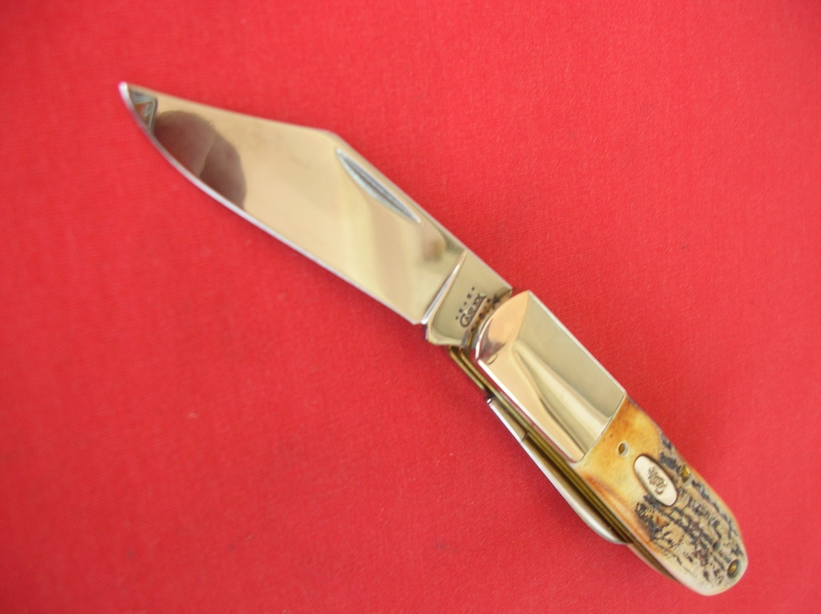 CASE XX 52009 1/2 2 BLADE BARLOW WITH SHIELD STAG HANDLES 2000 KNIFEJ