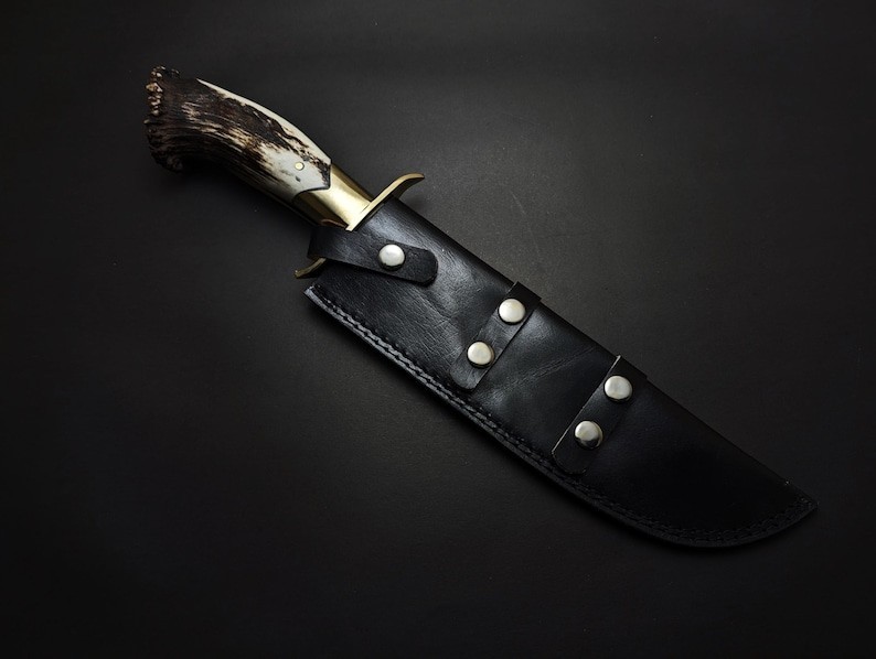 Inglorious Bastard Aldo Raine D2 Steel Bowie Knife – Brass Guard & Sheath