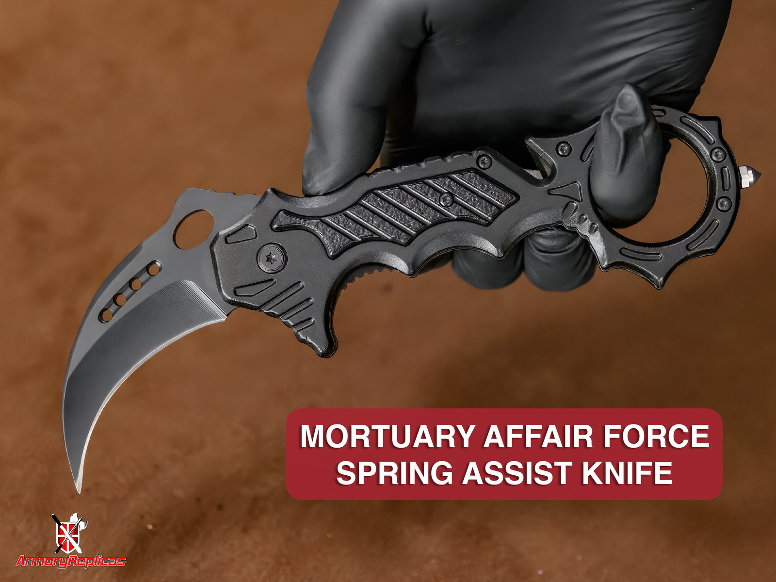 Mortuary Affair Tactical Karambit Knife | Force Traction Emergency EDC Defense