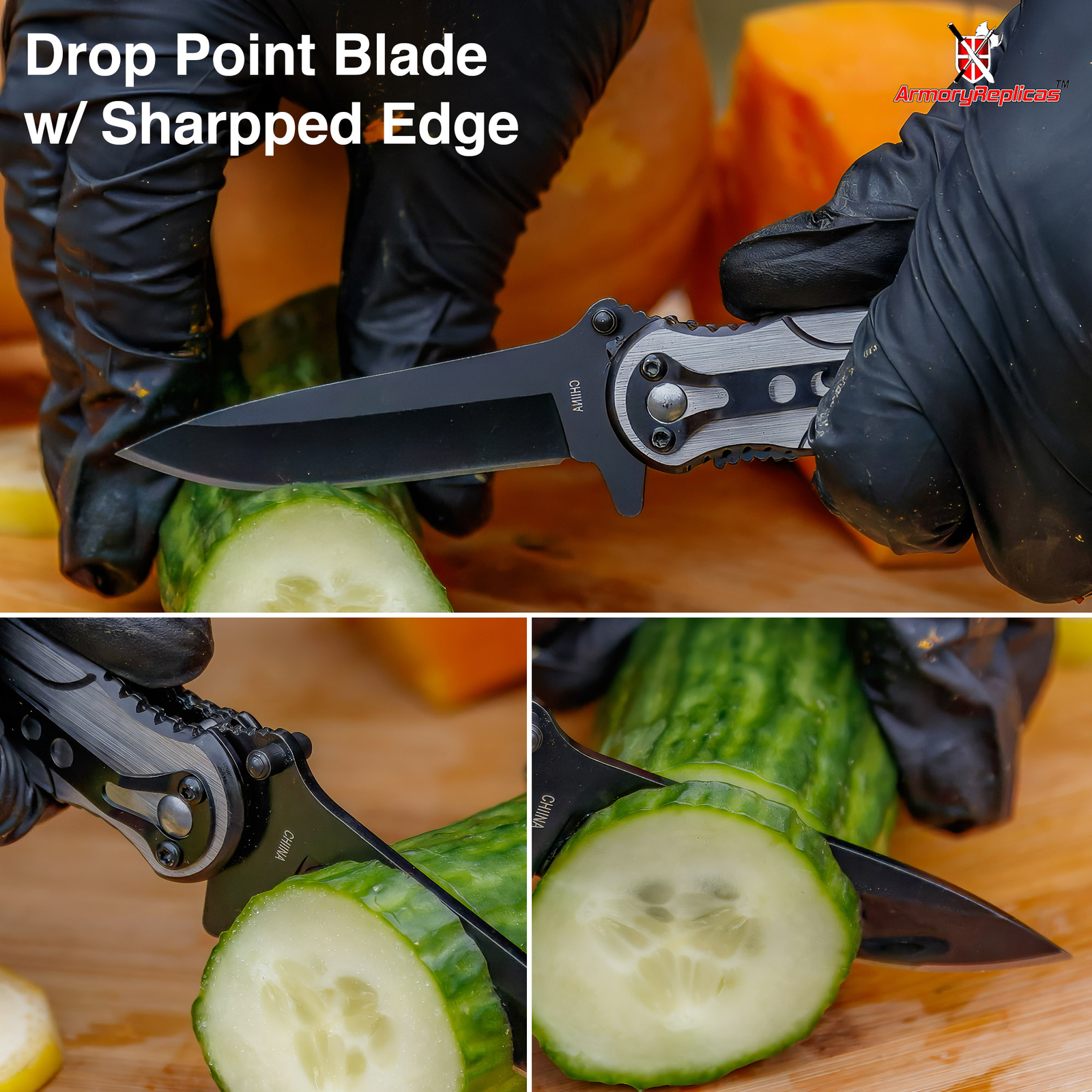 New Spring Assisted Stainless Steel Folding Pocket Knife Drop Point Blade
