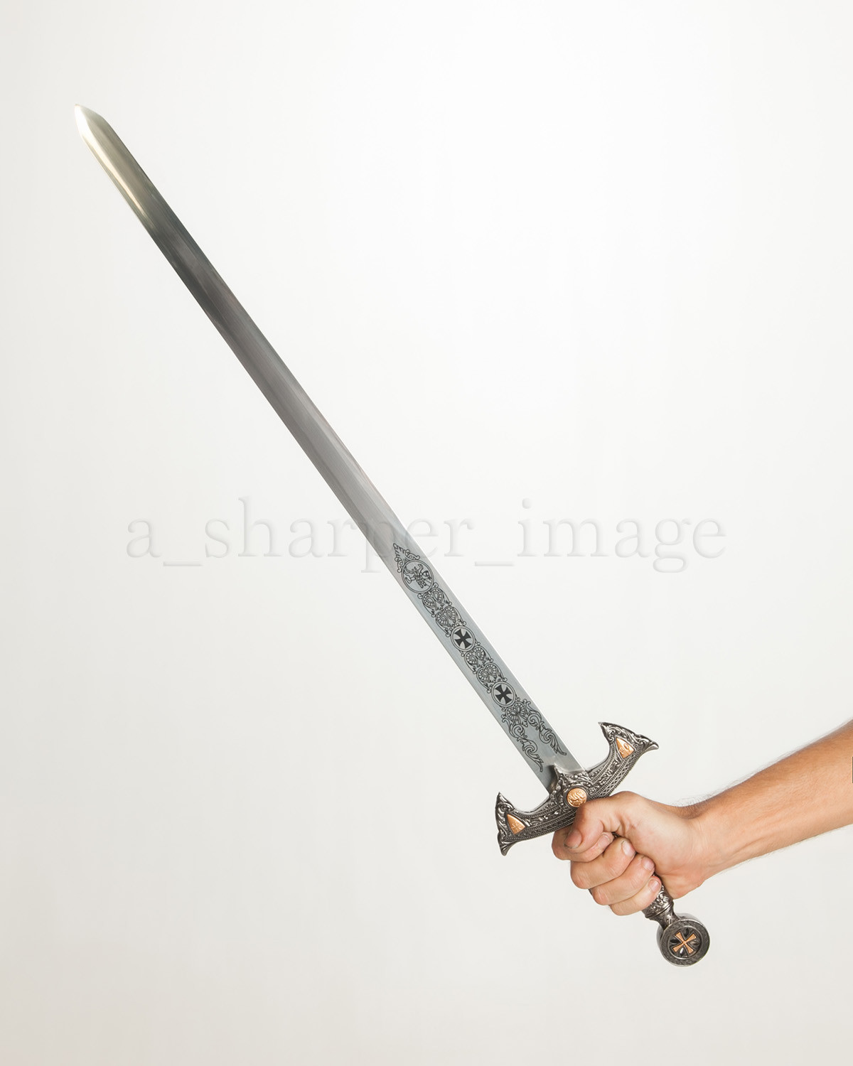 Medieval Templar Knight Crusader 30″ Sword with Scabbard Renaissance Cosplay