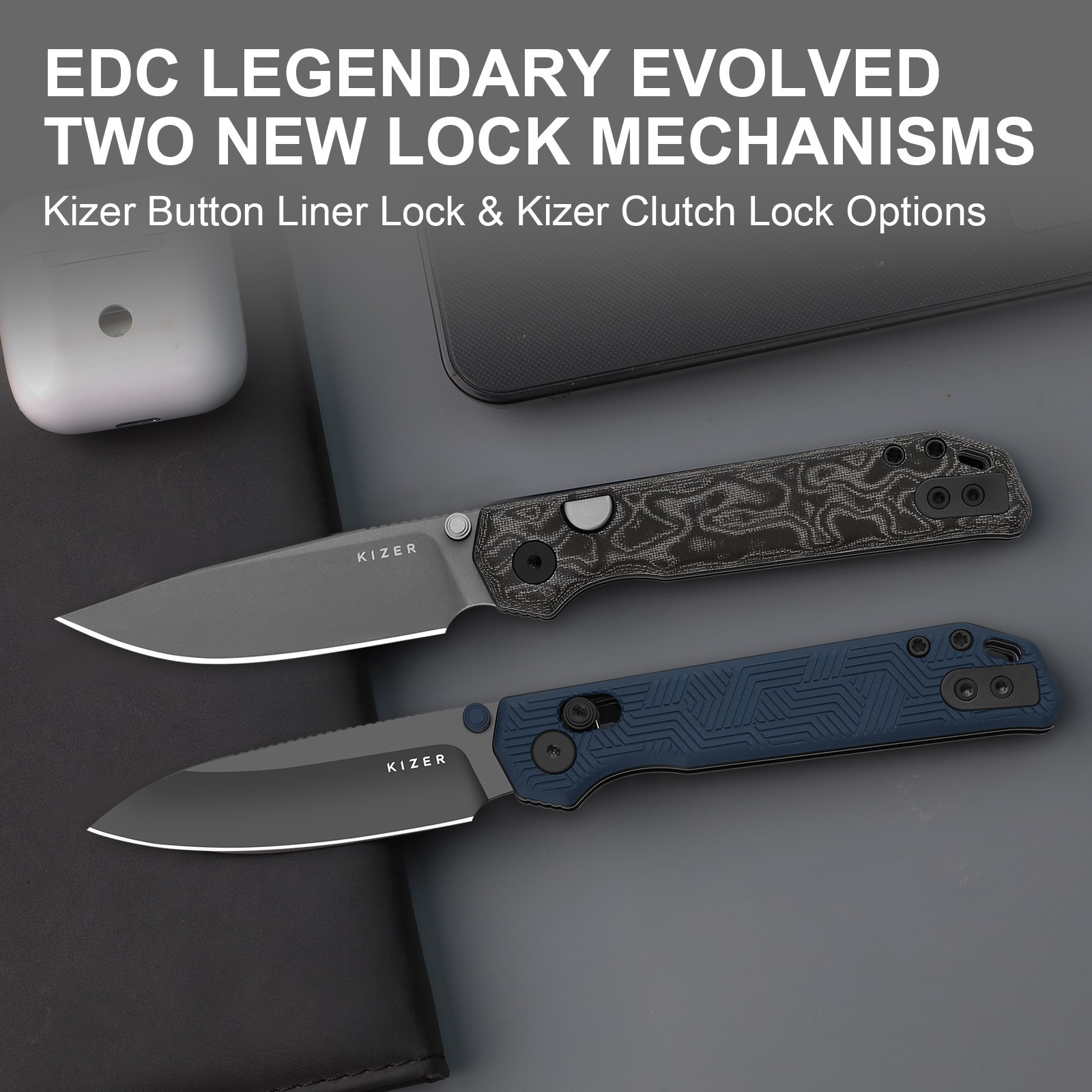 Kizer Begleiter 2.9 Folding Pocket Knife BD1N Blade micarta Handle V3458.2BDA2