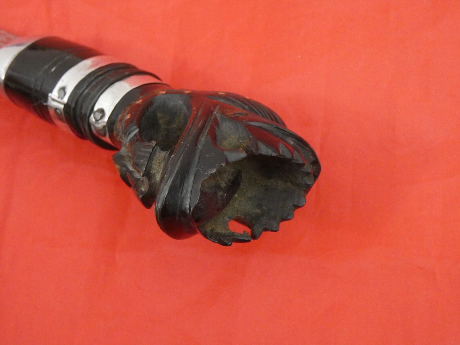 EXCEPTIONAL QUALITY ANTIQUE SILVER MOUNTED KUKRI DAGGER NEPAL INDIA Gurgha Sword