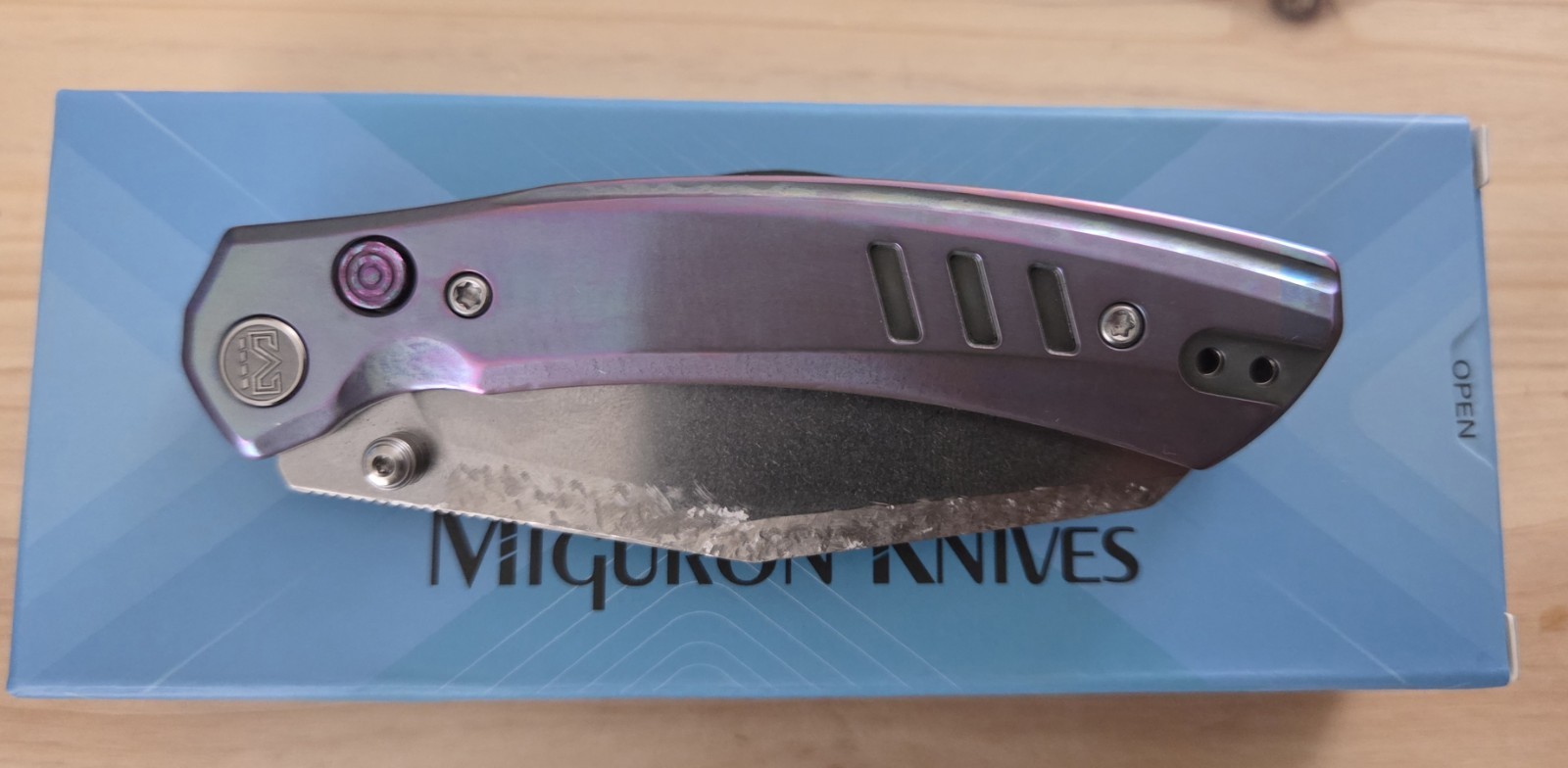 Miguron Knives 4P Design Custom Karok D2 Titanium Handle
