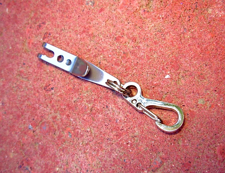 Two pack Knife lanyard bail pocket clip key ring Douk scout Mercator purse etc