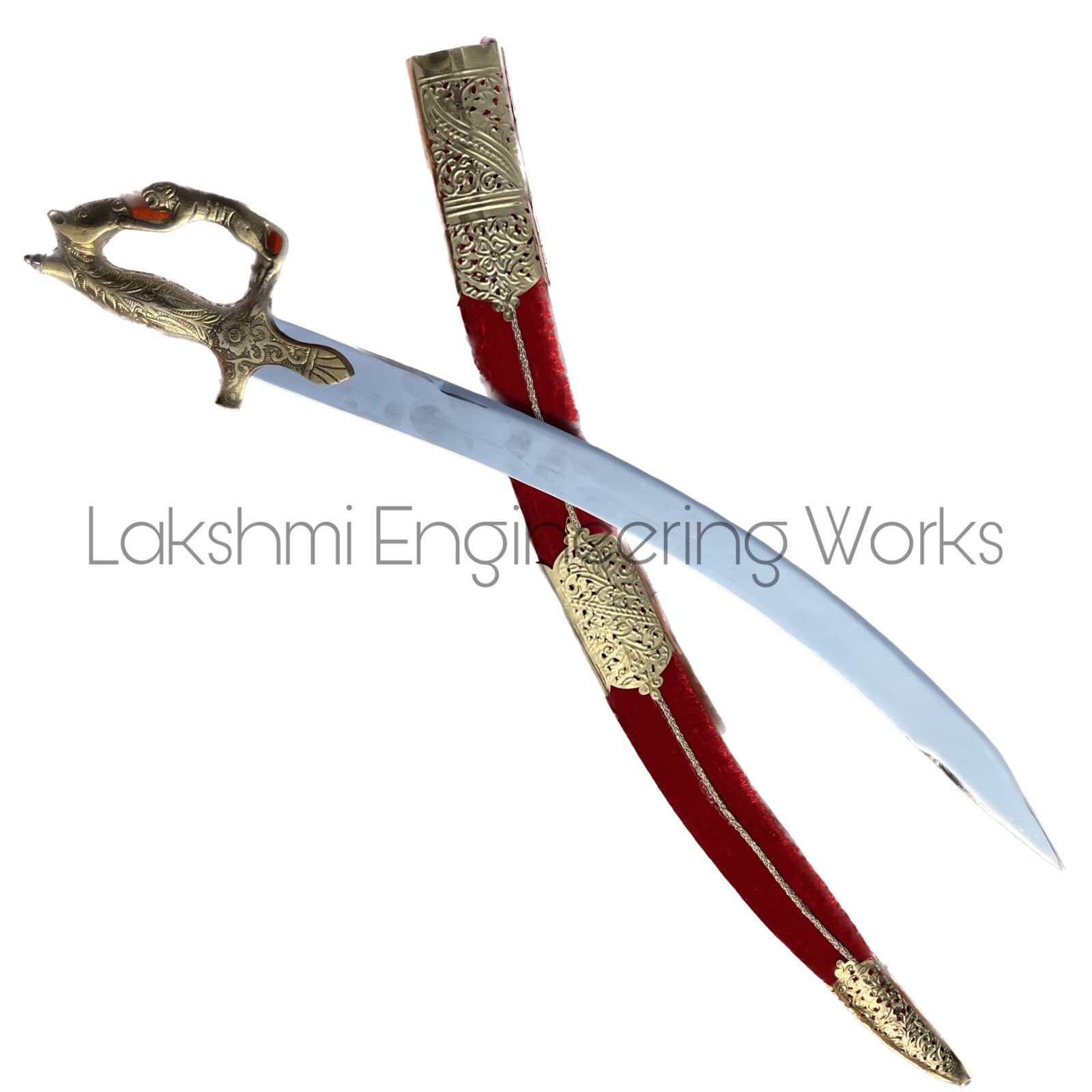 RED TEGA- INDIAN WEDDING TALWAAR, GROOM SWORD, UNIQUE COLLECTION