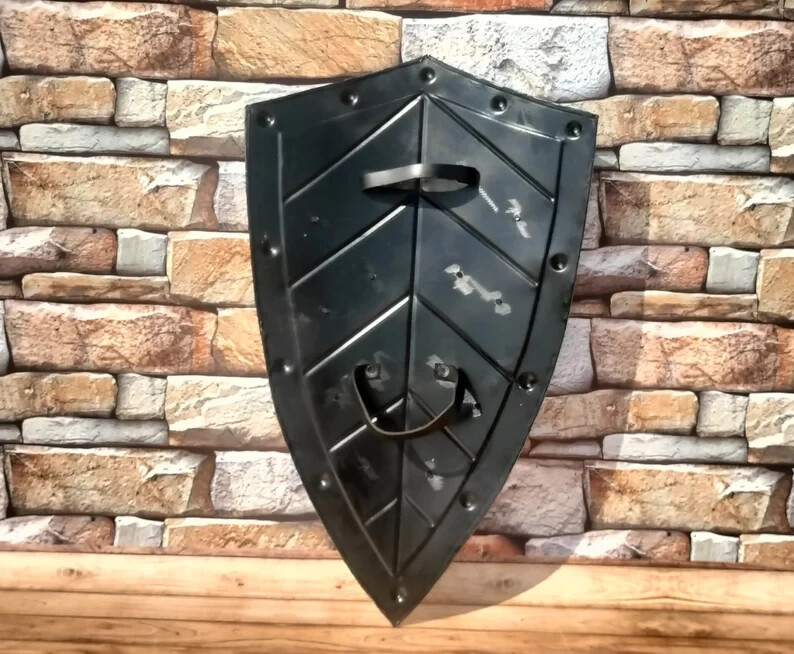 28″ Medieval Pointed Leaf Shield An Authentic Warrior Armor Gift For Christmas