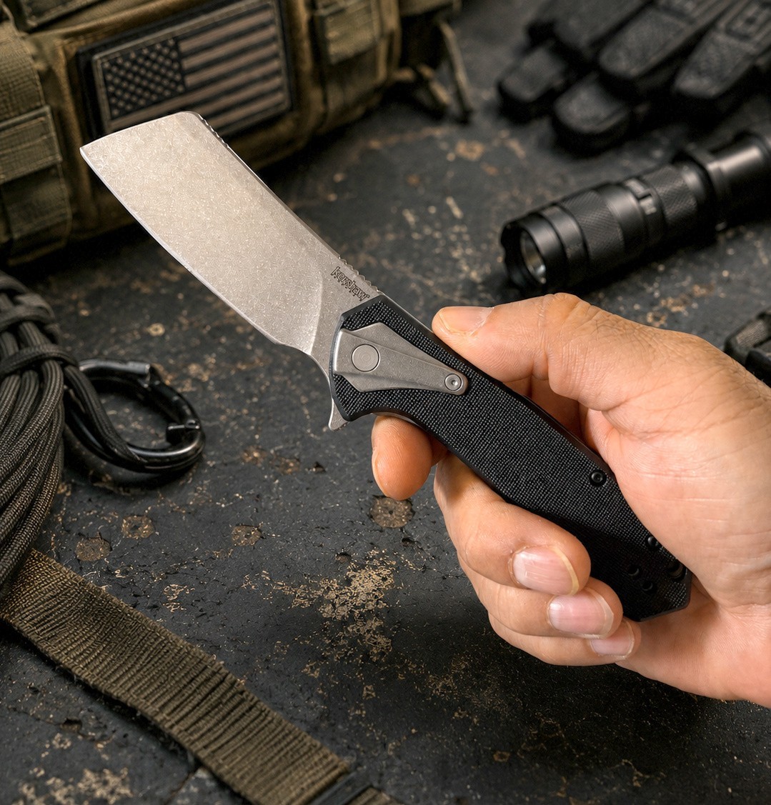 KERSHAW Bracket Framelock Assisted Open knife 8Cr13MoV blade with pocket clip