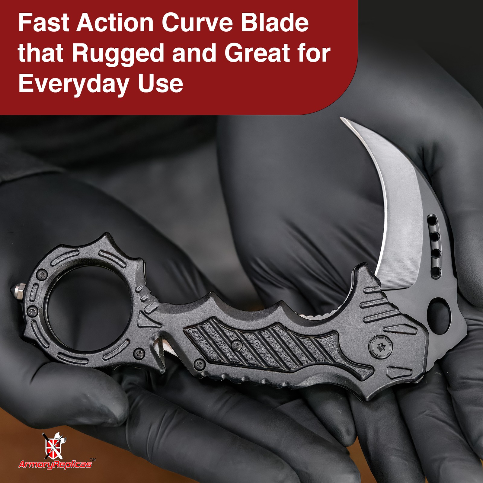 Mortuary Affair Tactical Karambit Knife | Force Traction Emergency EDC Defense