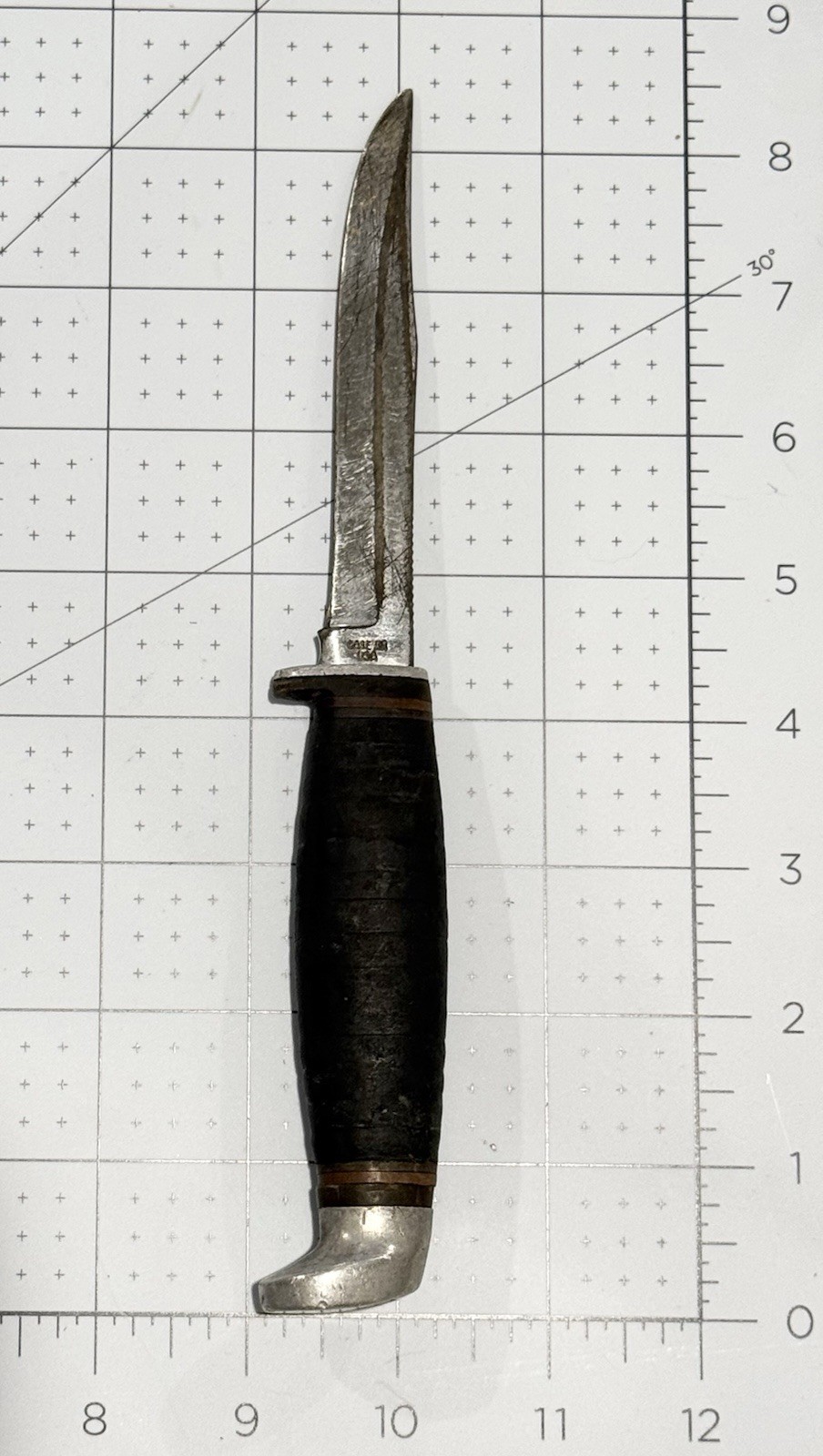 Case XX USA Hunting Knife Full Tang Clip Point Plain Edge 4.1-5in Steel