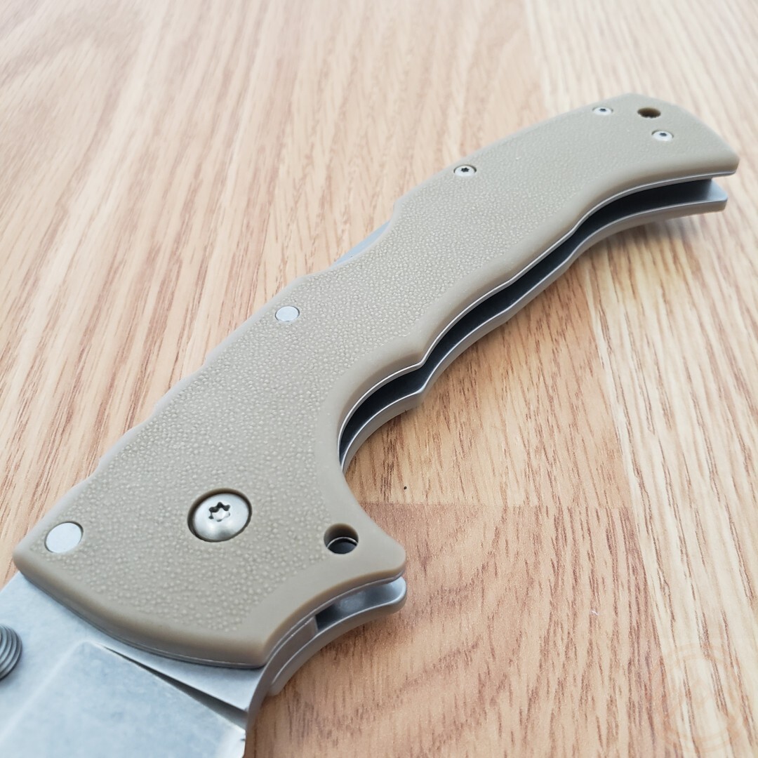 Cold Steel 4 Max Scout Folding Knife 4″ AUS-10A Steel Blade Tan Griv-Ex Handle
