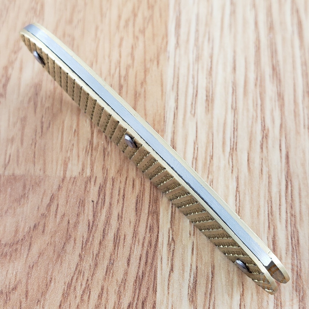 Fraraccio Knives Old School Folding Knife Stainless Steel Blade Brass Handle