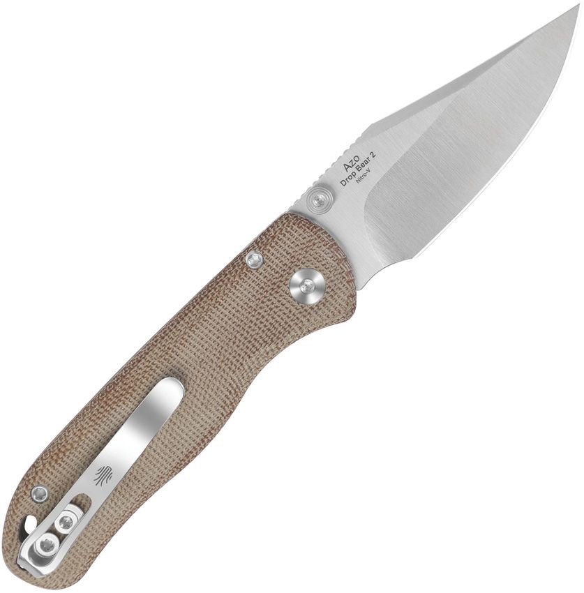 Kizer Cutlery Drop Bear 2 Folding Knife 3″ Nitro V Steel Blade Micarta Handle