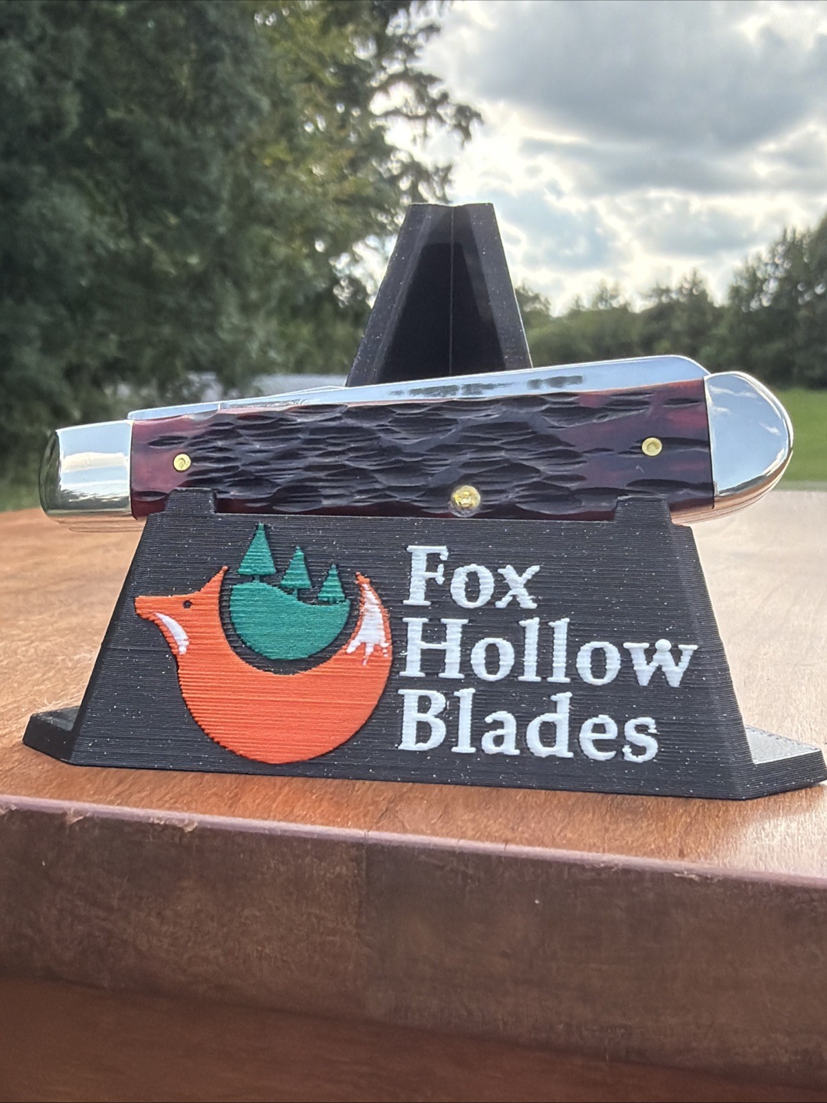 Case XX 2024 Crimson Peach Seed Jig Bone 6207 SS Mini Trapper Knife