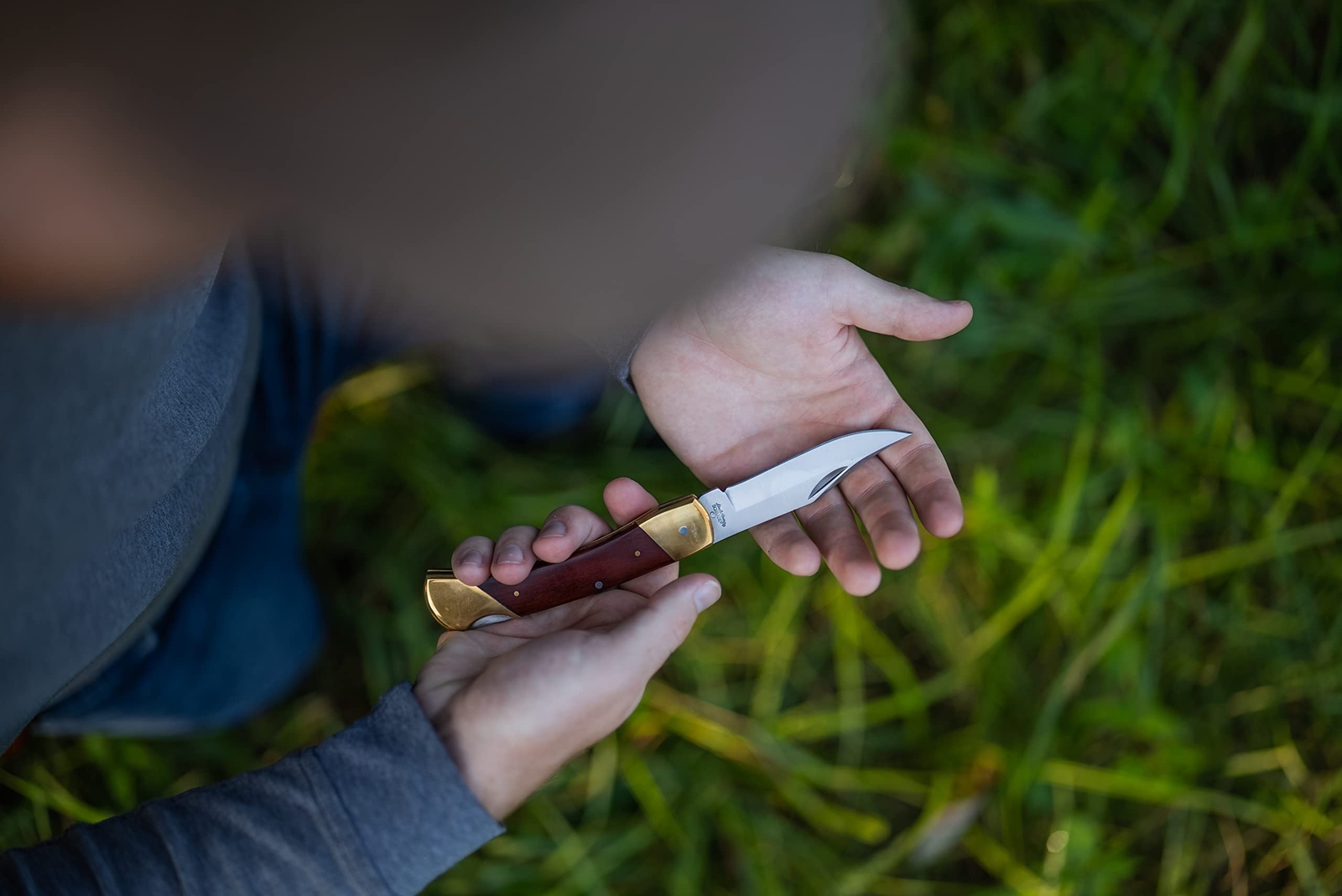 Uncle Henry LB7 Bear Paw Traditional Lockback Pocket Knife with 3.7in Clip Point
