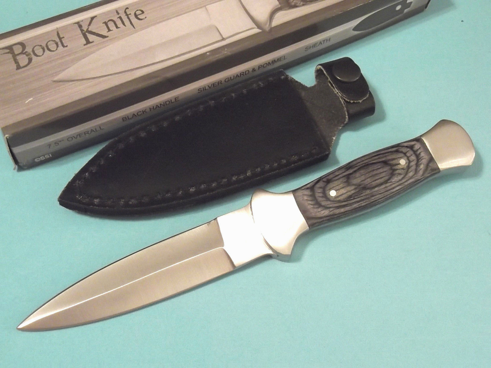 Boot Knife 203403 Black wood dagger full tang knife 7 1/2″ overall PA3403 NEW!