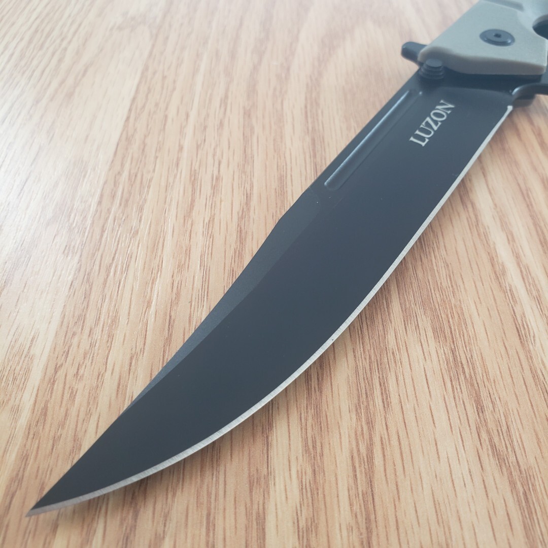 Cold Steel Large Luzon Folding Knife 6″ 8Cr13MoV Steel Blade Earth GFN Handle