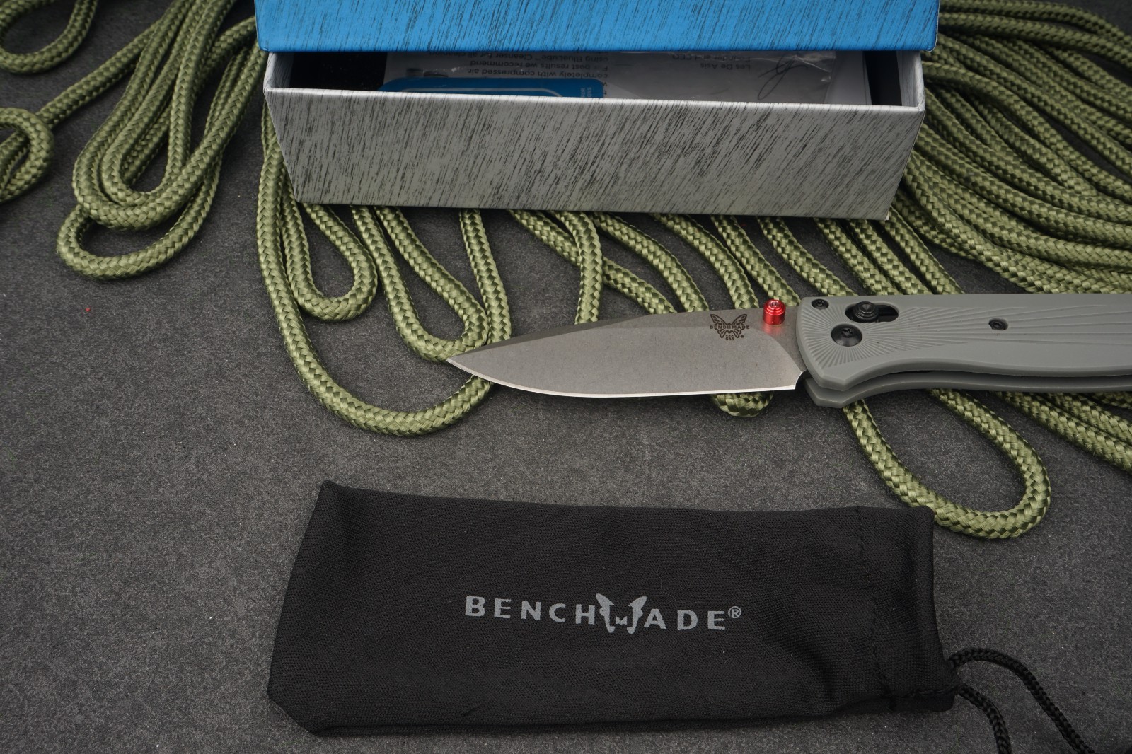 Benchmade 535BK-4 Bugout Gray Aluminum Handle M390 Stainless Steel Knife