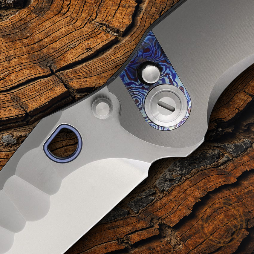Ketuo Dirty Bird Folding Knife 3.75″ M390 Steel Blade Titanium/Mokuti Handle