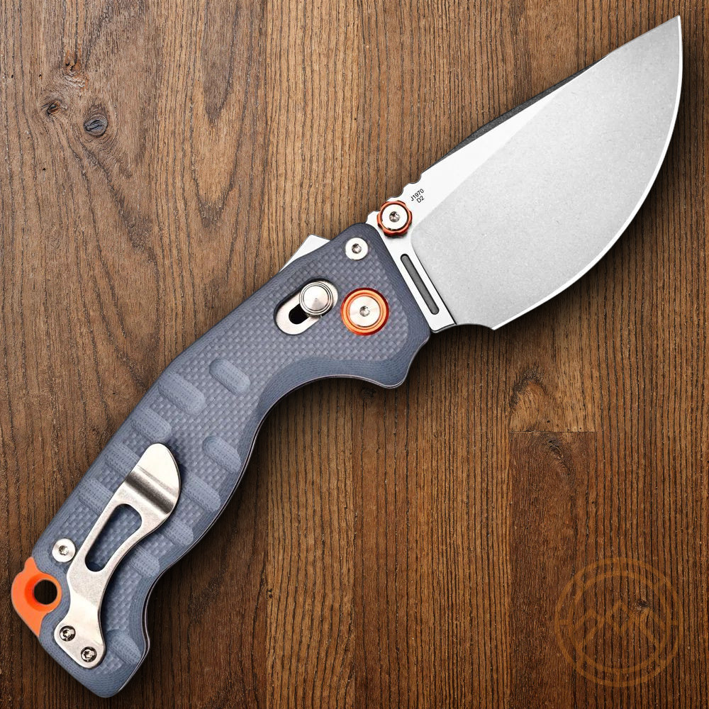 CJRB Doubletap Folding Knife 3⅞» D2 Tool Steel Drop Point Blade Blue G10 Handle