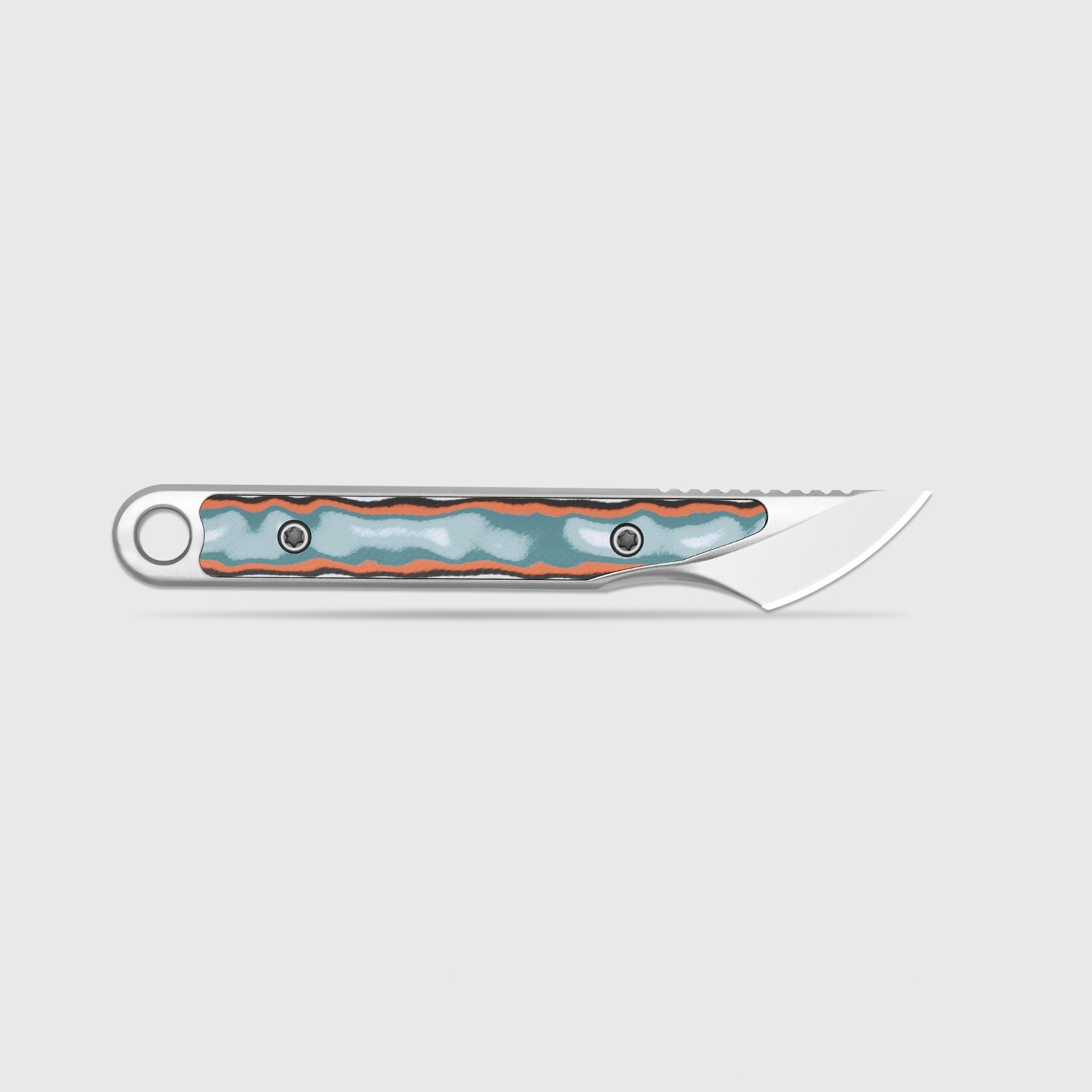 Kizer Cannoli Keychain Fixed Knife AUS-10 Blade Micarta Handle + Sheath 1089A1