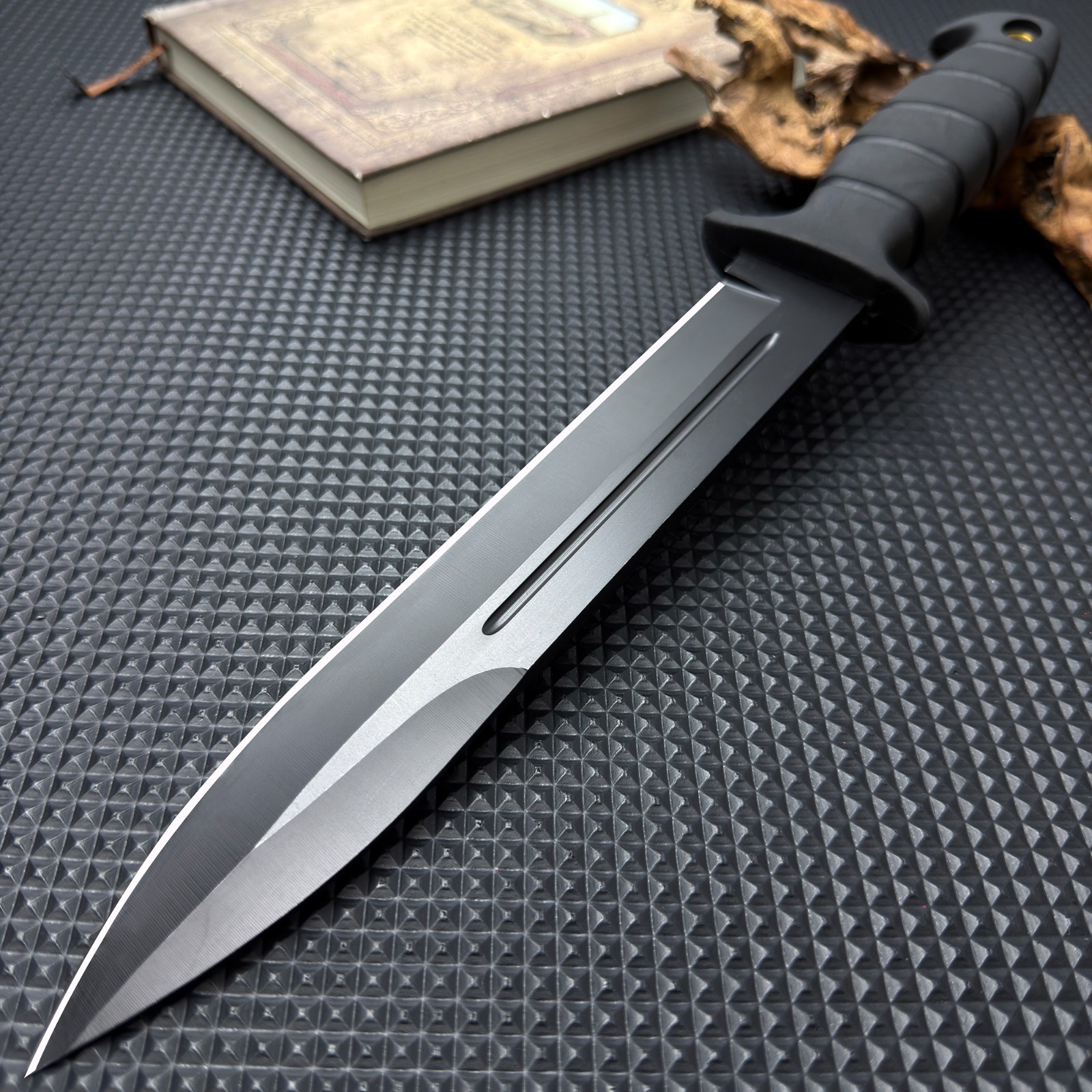 Fixed Blade Outdoor Knife | 2 Blade Color Options | Nylon Sheath for Camping EDC
