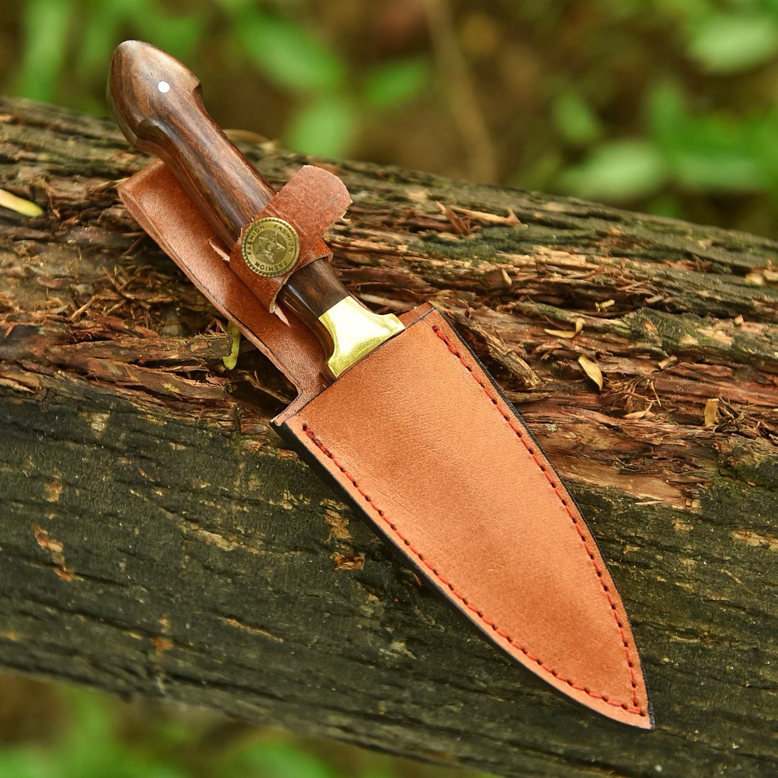 Double-Edged Military Dagger boot Knife Hunting Camel bone handle