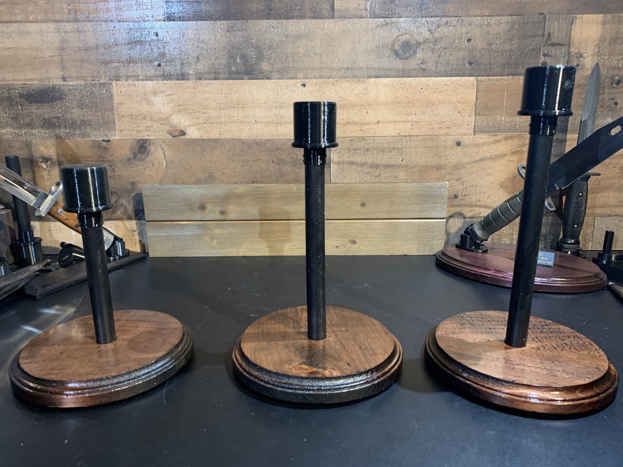 OWC-I-C Helmet Stands w/ height & Finish options, Lg & Sm dia. Tops &»Lift Kit»