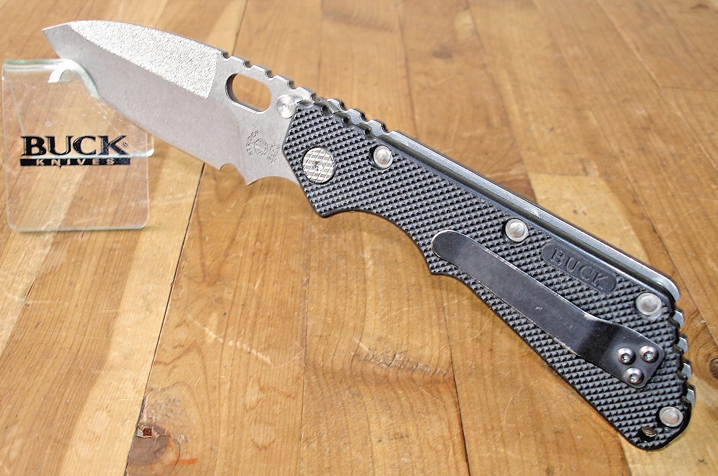2003 BUCK KNIFE 882 889 STRIDER BOS ATS-34 STEEL BLADE SB.4 BLACK PLASTIC HANDLE