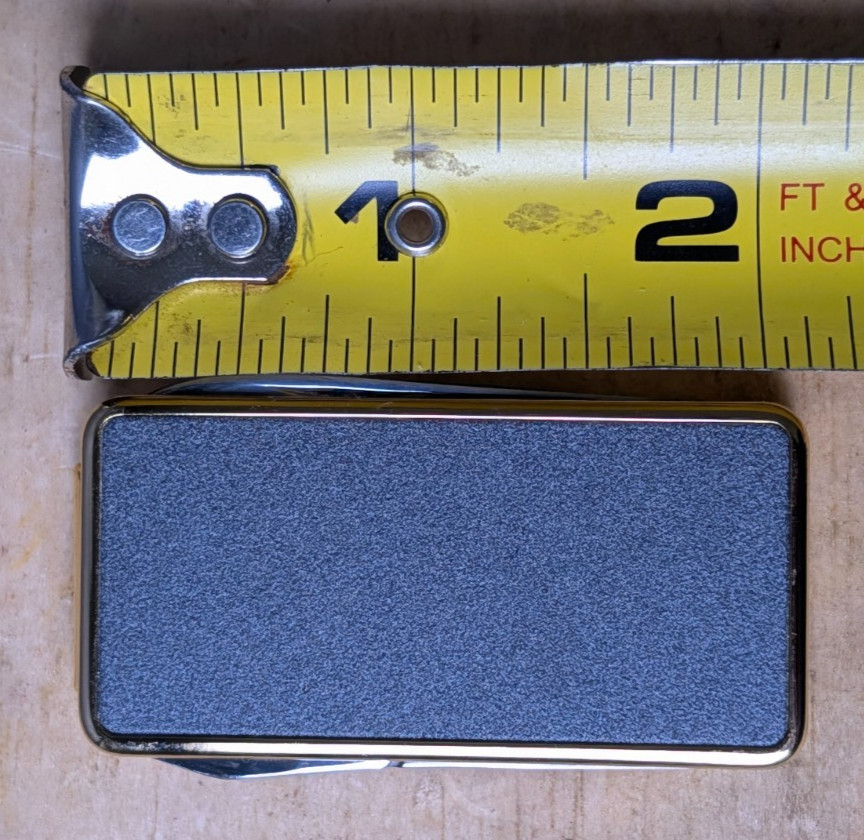 Vintage Colibri Sandstone Money Clip Pocket Knife Scissors Tools w/ Case JAPAN