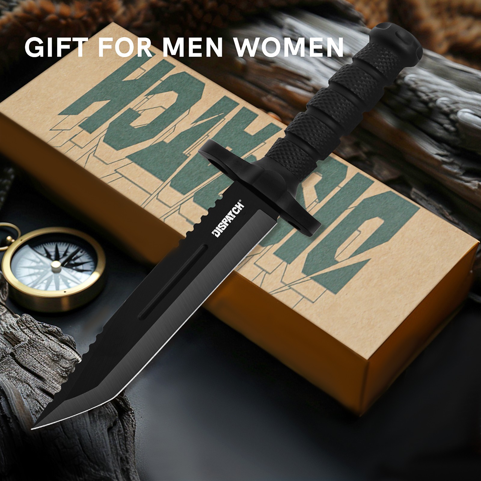 12″ Fixed Blade Hunting Knife w/Sheath Tactical Bowie Survival Knife for Camping