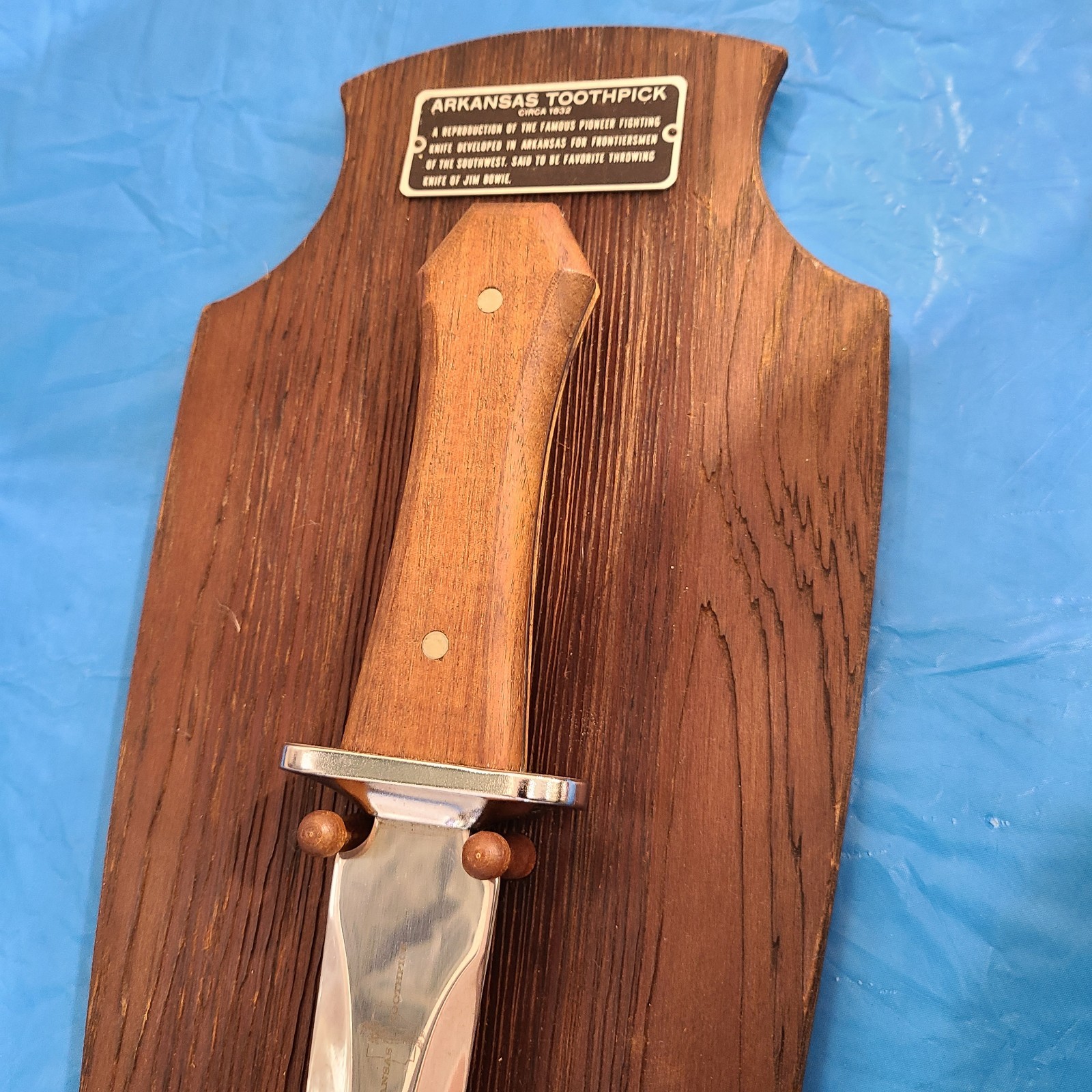 Arkansas Toothpick Carvel Hall USA Reproduction Knife Jim Bowie 17″ 1976