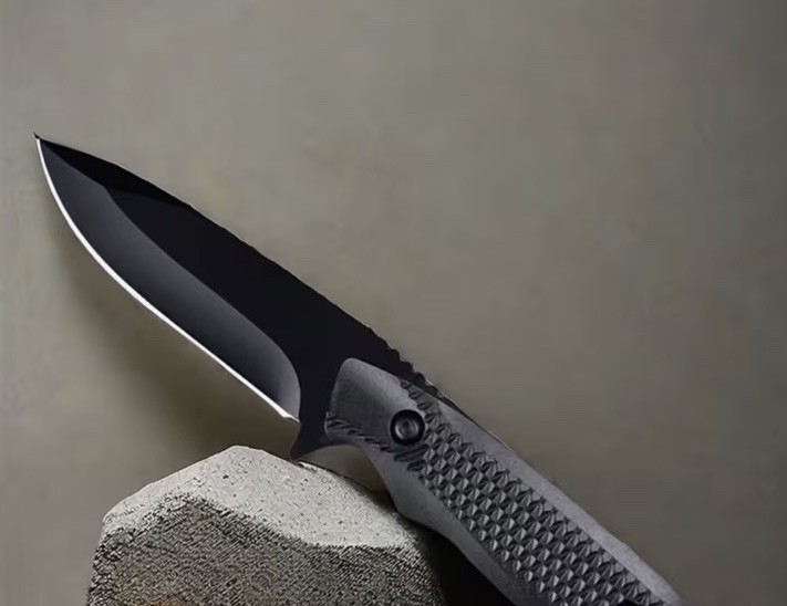 Protector 8” Inch Hunting Knife with Sheath Black Fishing Knife With Sheath