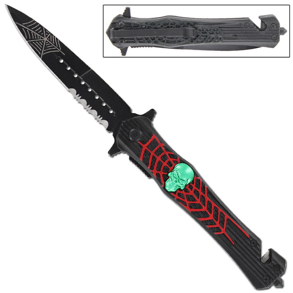 Deadly Web Weaver Assisted Fantasy Stainless Steel Foldable Pocket Knife