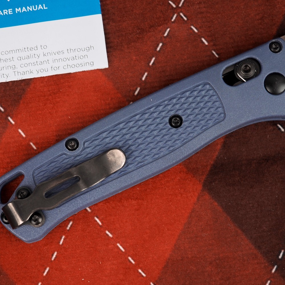 Benchmade 535FE-05 Bugout Crater Blue Grivory Handle S30V Blade Folding Knives
