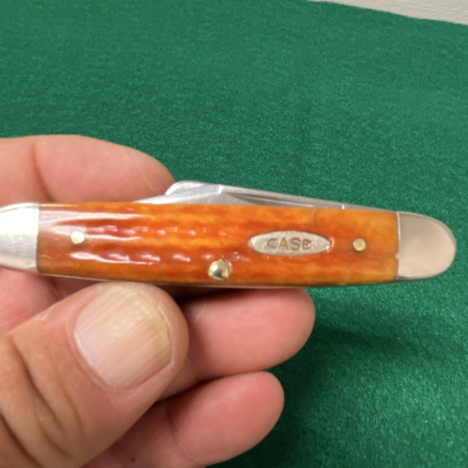 RARE CASE XX 63090 SS Harvest Orange 3 Blade great User