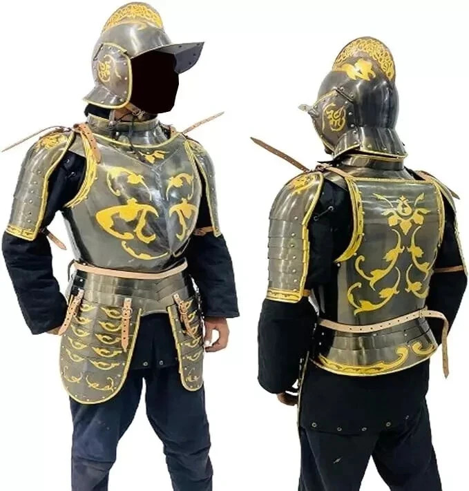 Medieval Armor Half Body Armor suit With Helmet breastplate French Cuirassier