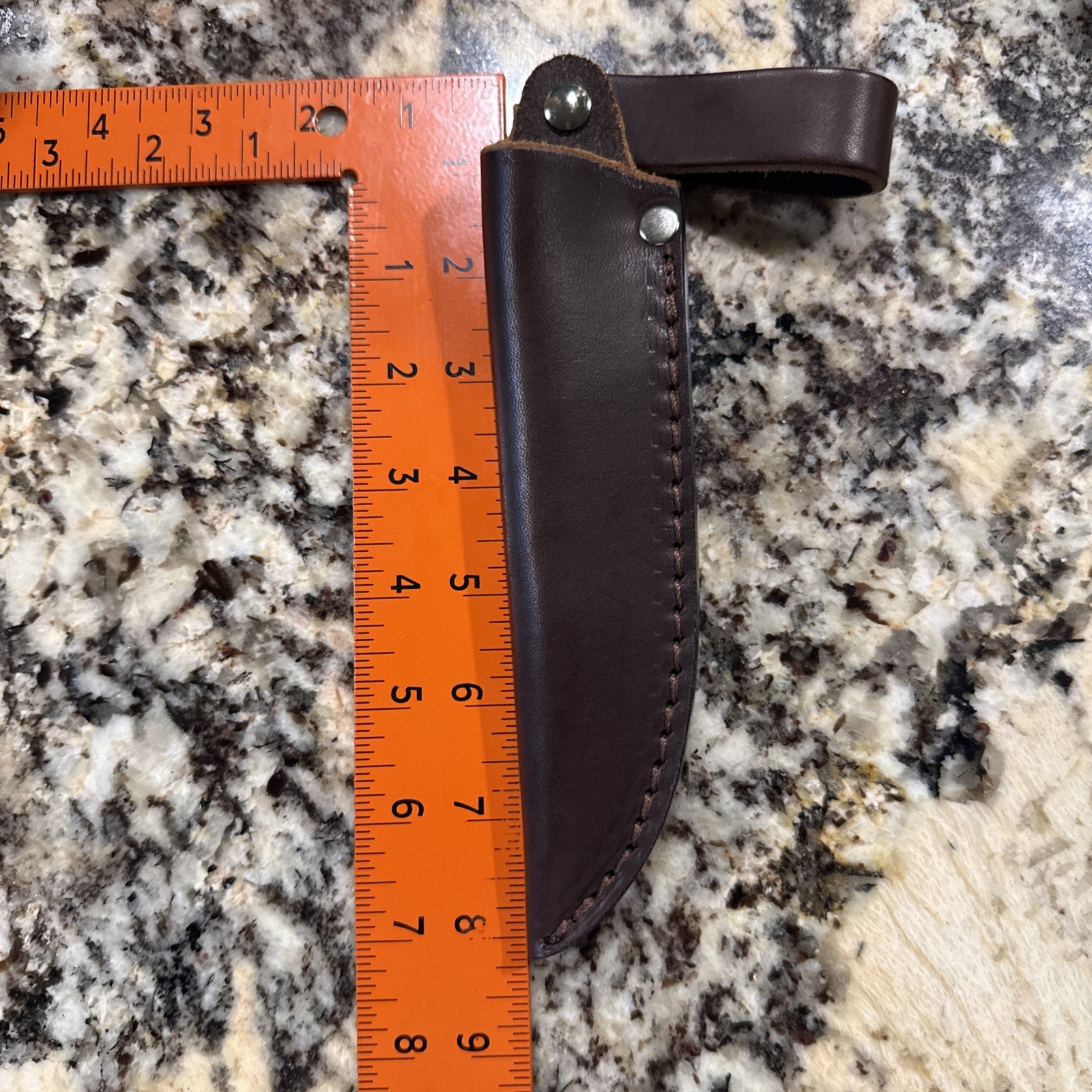 JRE Industries Fixed Blade Knife Sheath Brown Leather Belt Pouch Case 10.25″x5.5