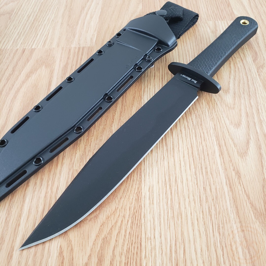 Cold Steel Trail Master Fixed Knife 9.5″ 52100 Steel Blade Black Kray-Ex Handle