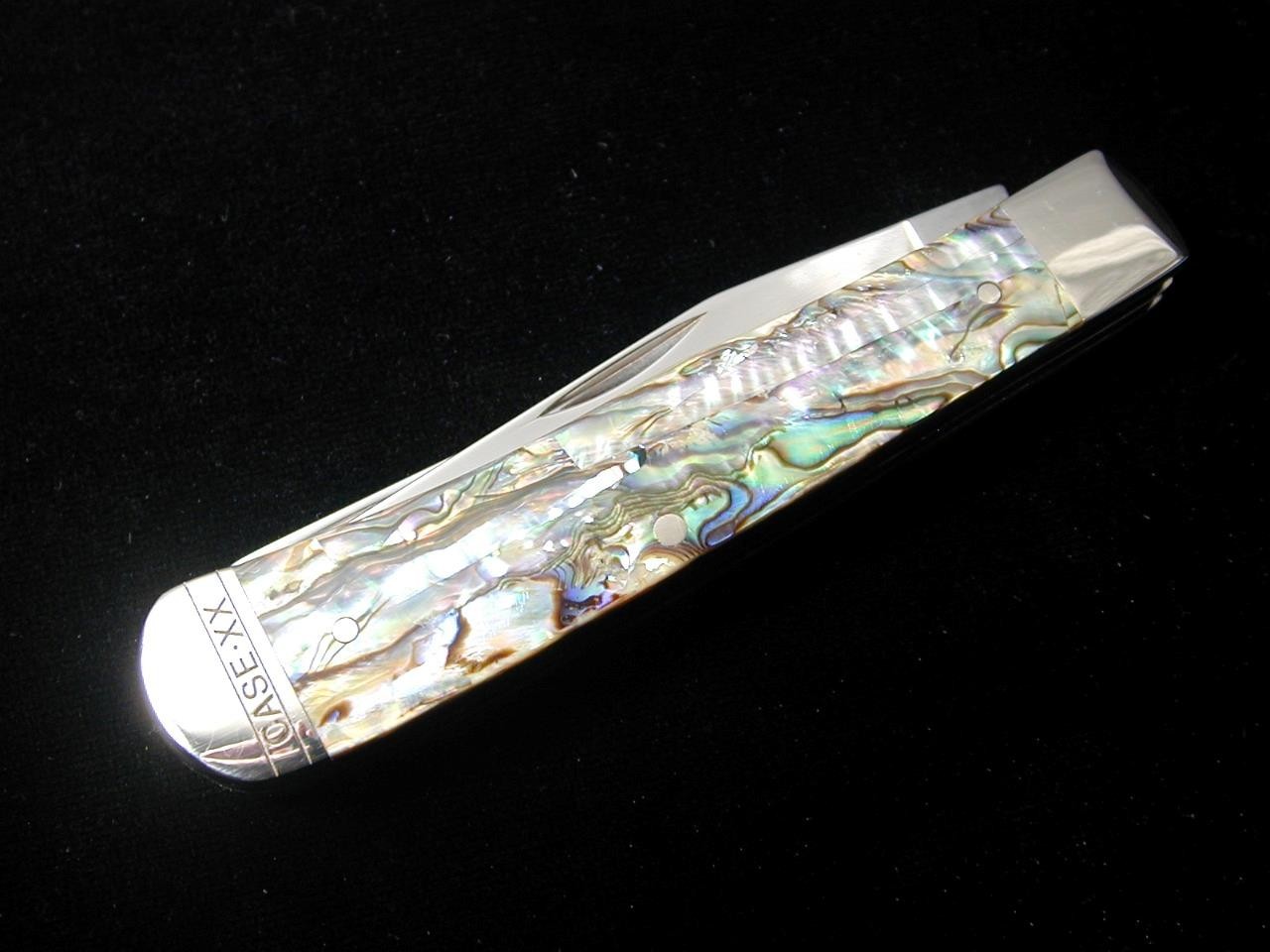 CASE XX 2024 ABALONE PEARL TRAPPER KNIFE COINED BOLSTER RARE 12000 NIB 8254 SS
