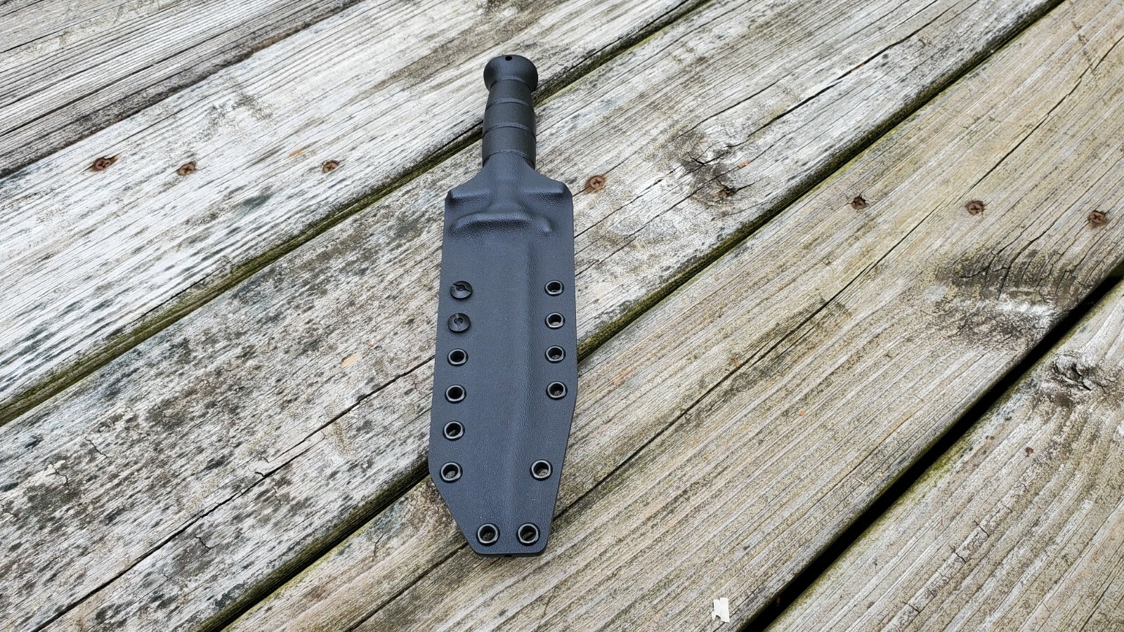 Custom Kydex sheath for GLOCK FIELD KNIFE 78 & 81, pancake style, belt clip (Bk)
