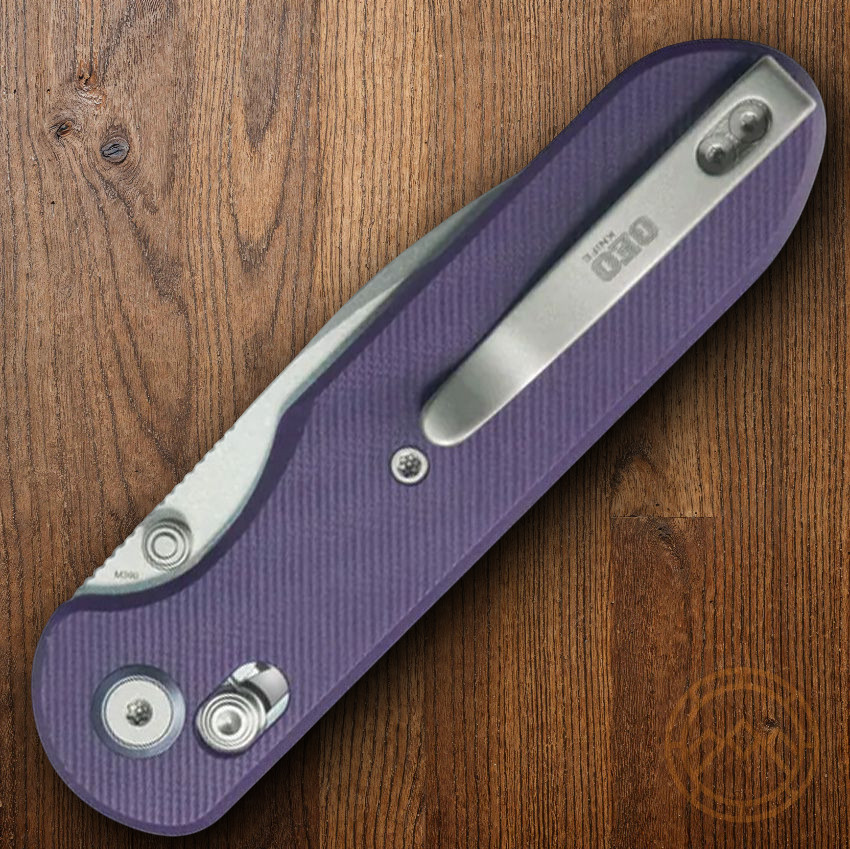 GEO Knife Ethereal Folding Knife 3″ Bohler M390 Steel Blade Purple G10 Handle