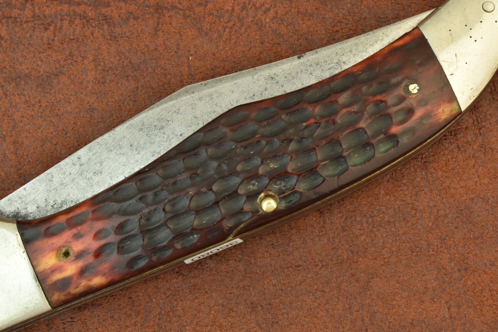 VINTAGE CASE XX 1940-1964 RED BONE JUMBO FOLDING HUNTER KNIFE 6265 SAB (36080)