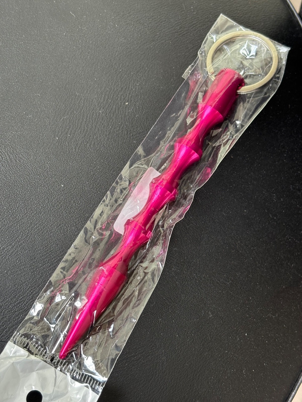 PINK palm keychain safety aluminum new 5.5 inches kubaton