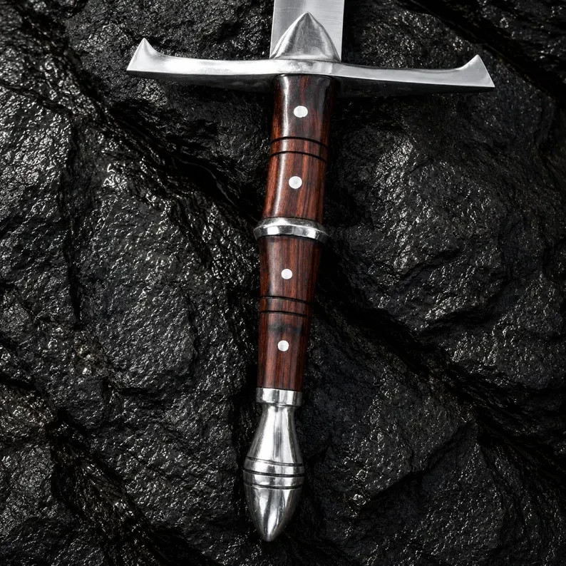 Hand Forged Medieval Longsword 36″ | Carbon Steel Sword | Rosewood Handle |