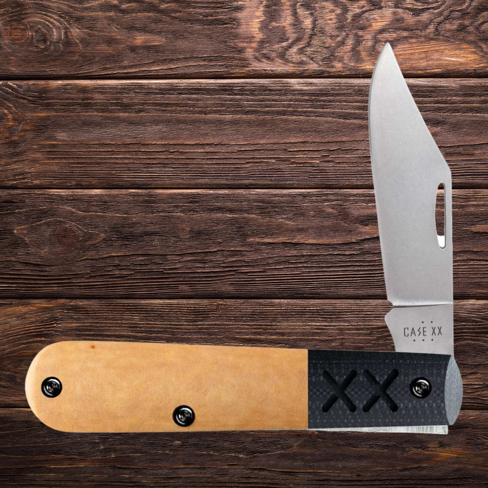 CASE XX 53160 CROSSROADS XR BARLOW POCKET KNIFE TAN RICHLITE HANDLE CPM-S35VN SS